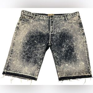 Grindhouse Mens Distressed Blue Jean Shorts